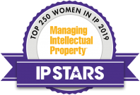 IPStars Top250WomenIP19 rosette e1558705688676 | Intellectual Property Law Firm | Harness IP