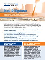 Due Diligence Flyer JPG | Intellectual Property Law Firm | Harness IP